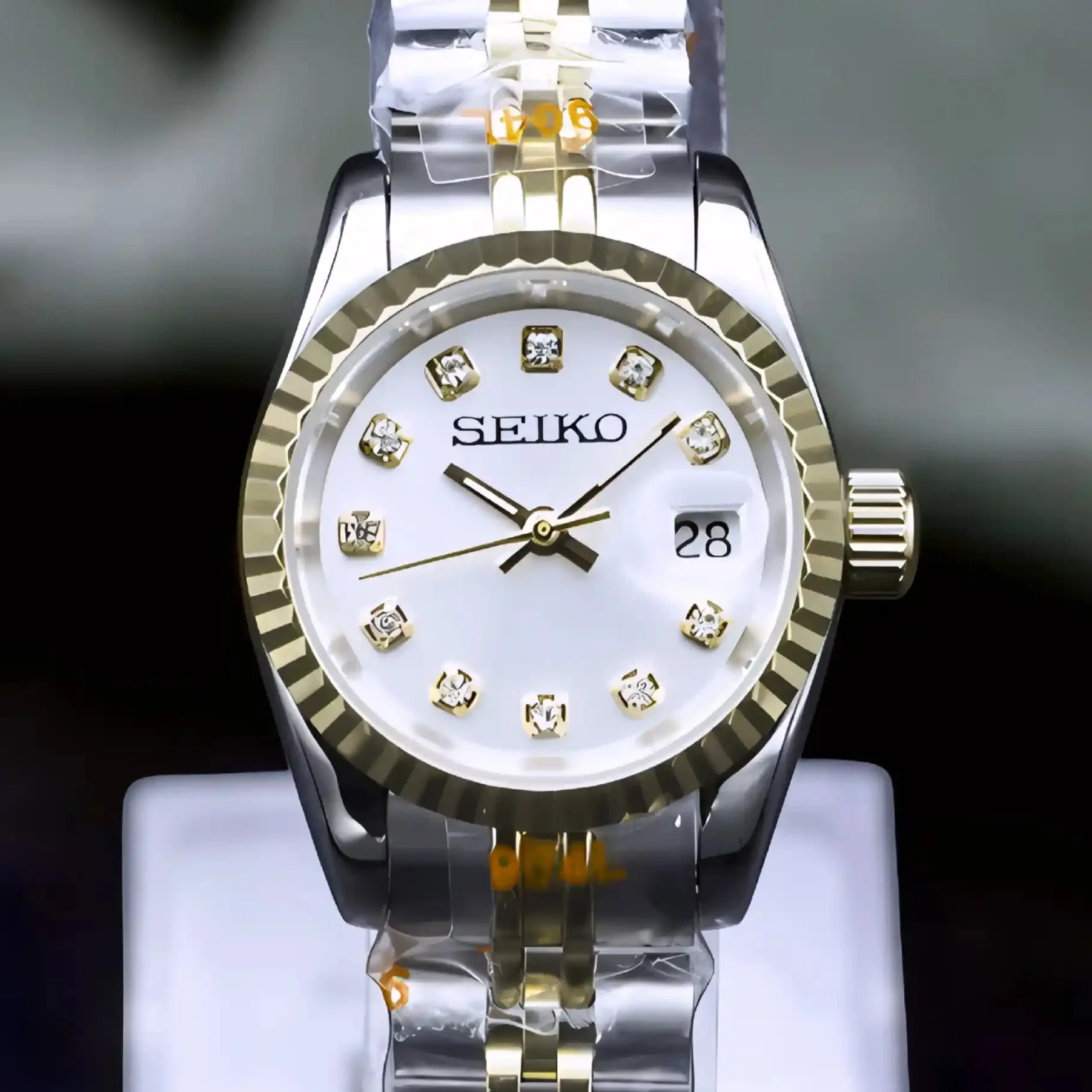 Ladies Two Tone Gold White DJ | 26mm - Image 4