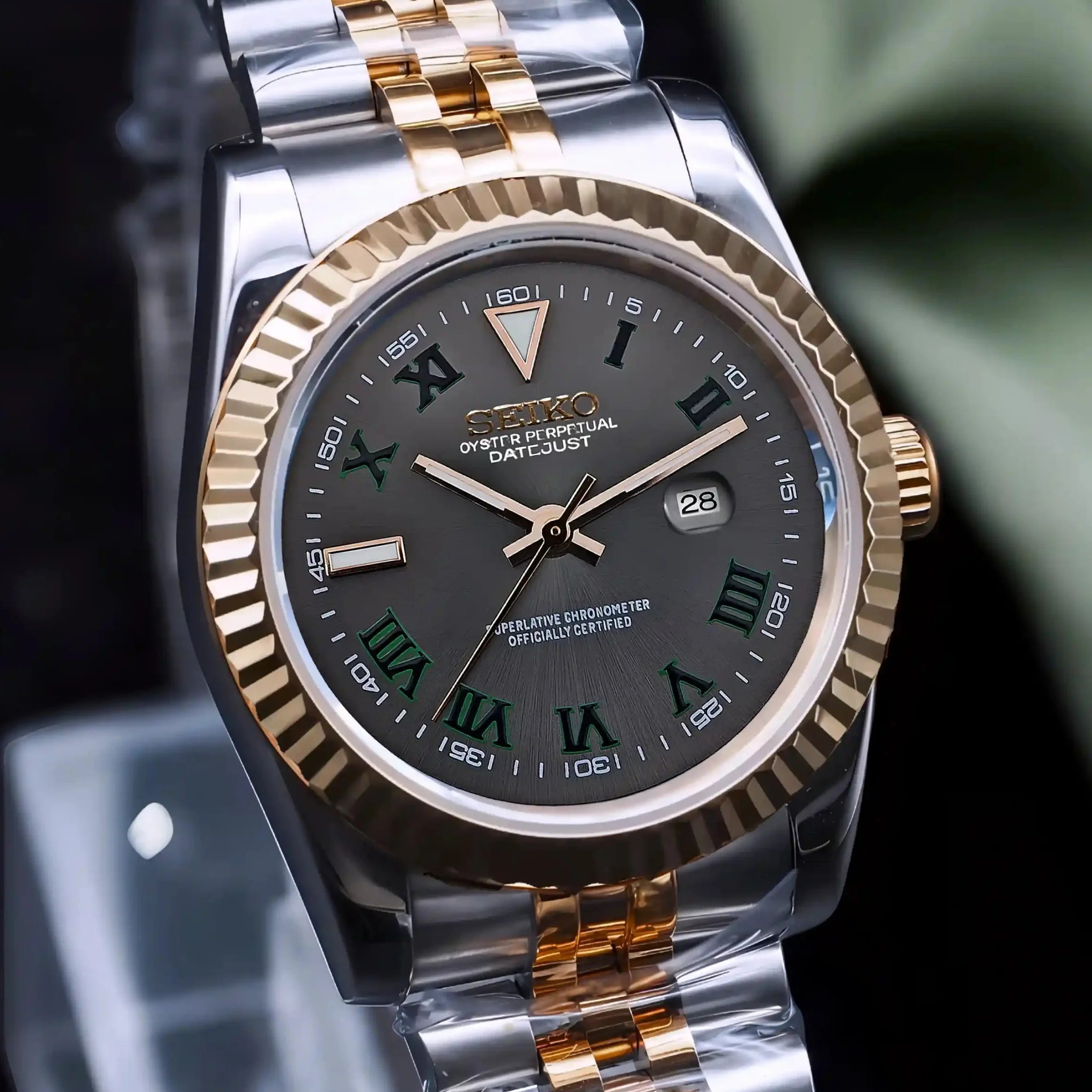 Ladies Wimbledon Two Tone Rose Gold Grey DJ | 31mm - Image 3