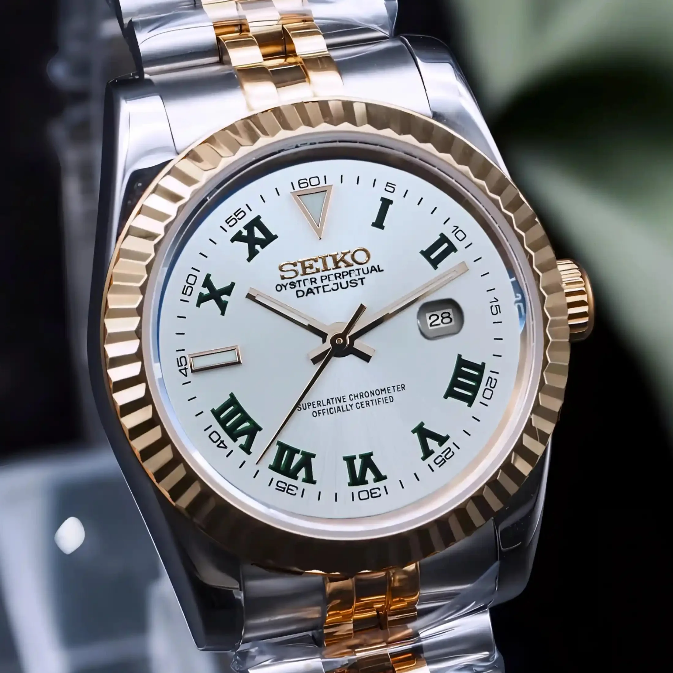 Ladies Wimbledon Two Tone Rose Gold White DJ | 31mm - Image 3