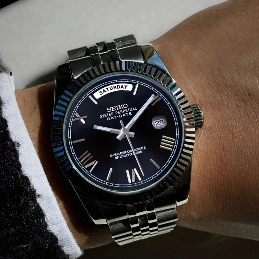 Day Date | Black and Steel Roman Numeral - Image 4
