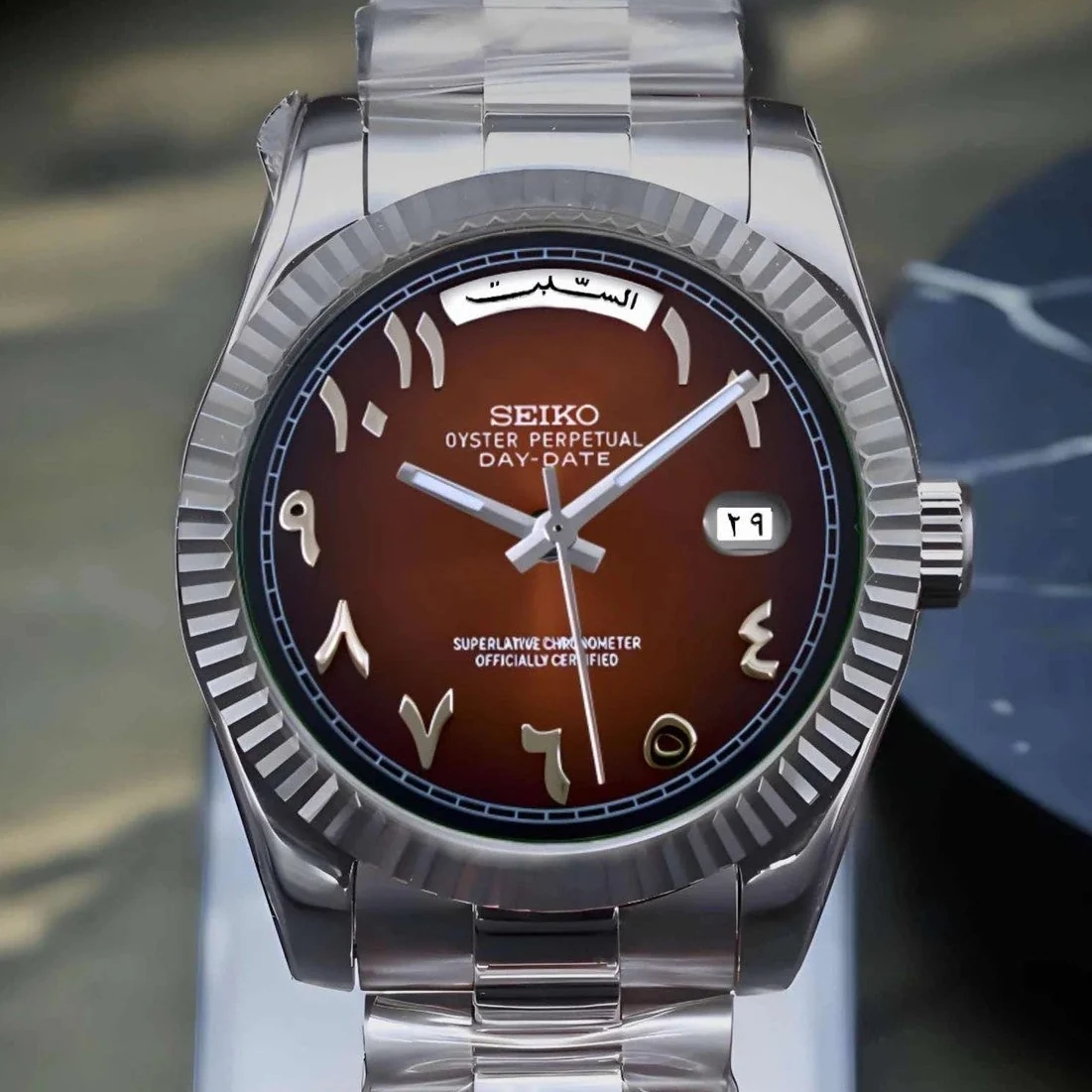 Day Date | Chocolate Brown Arabic - Image 2