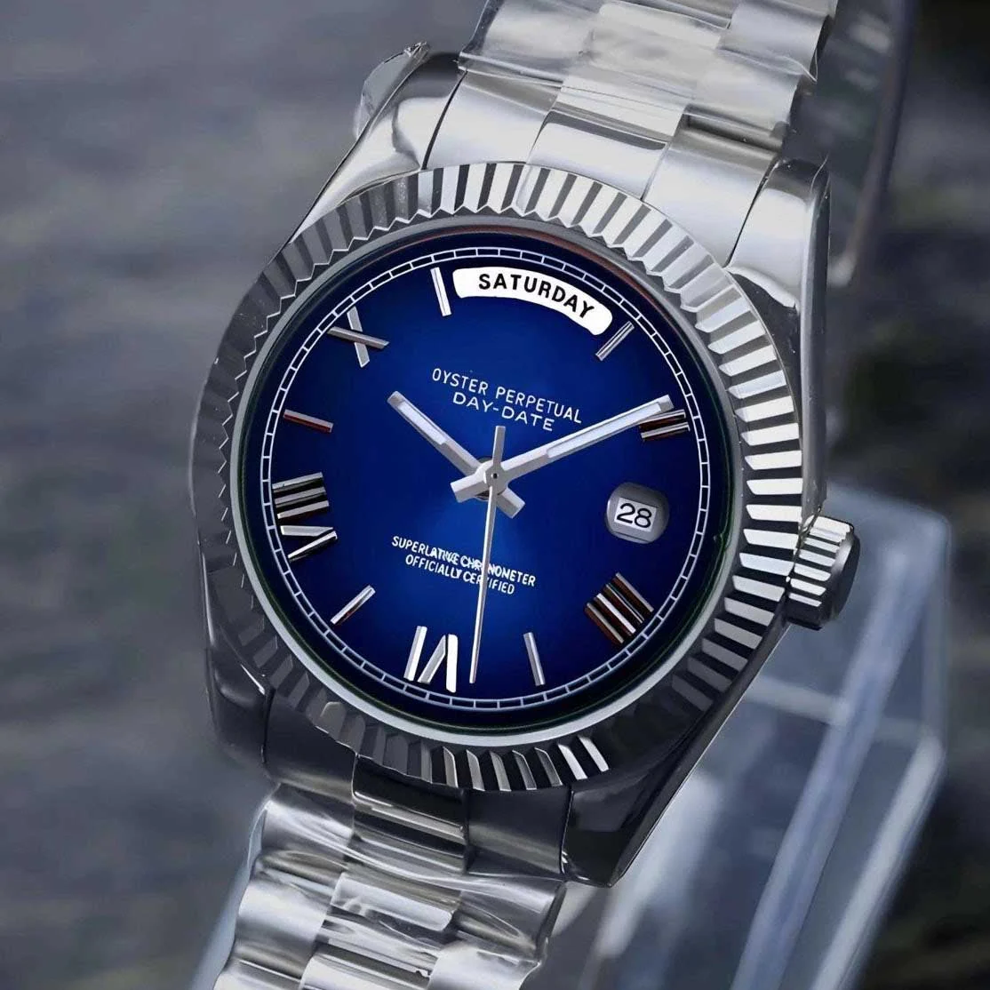 Day Date | Royal Blue Roman Numeral