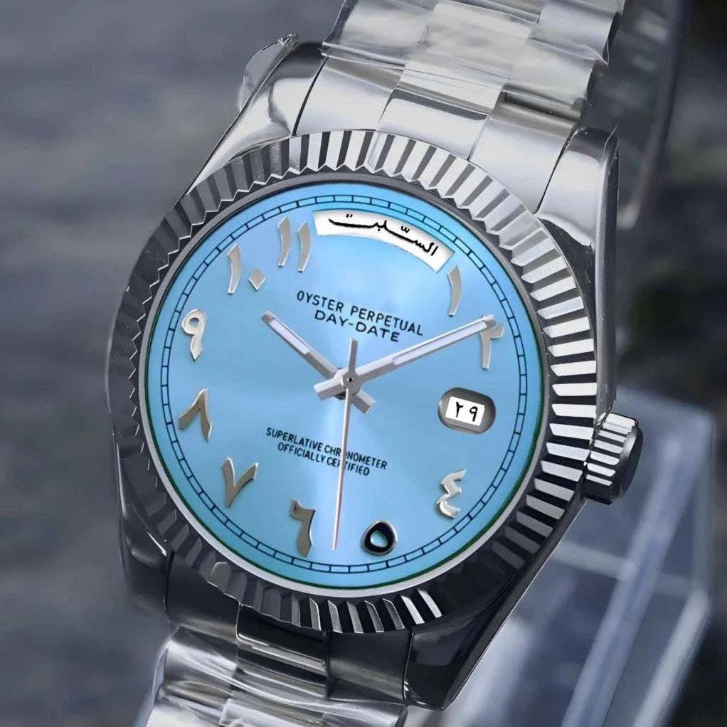 Day Date | Ice Blue Arabic