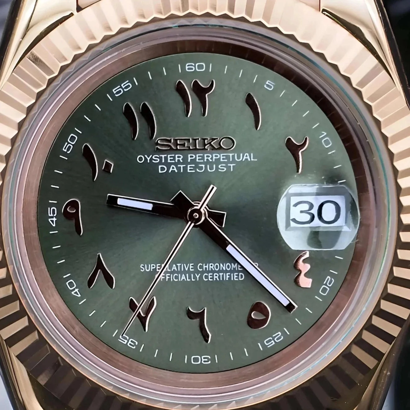 Rose Gold Olive Green Arabic DJ - Image 4