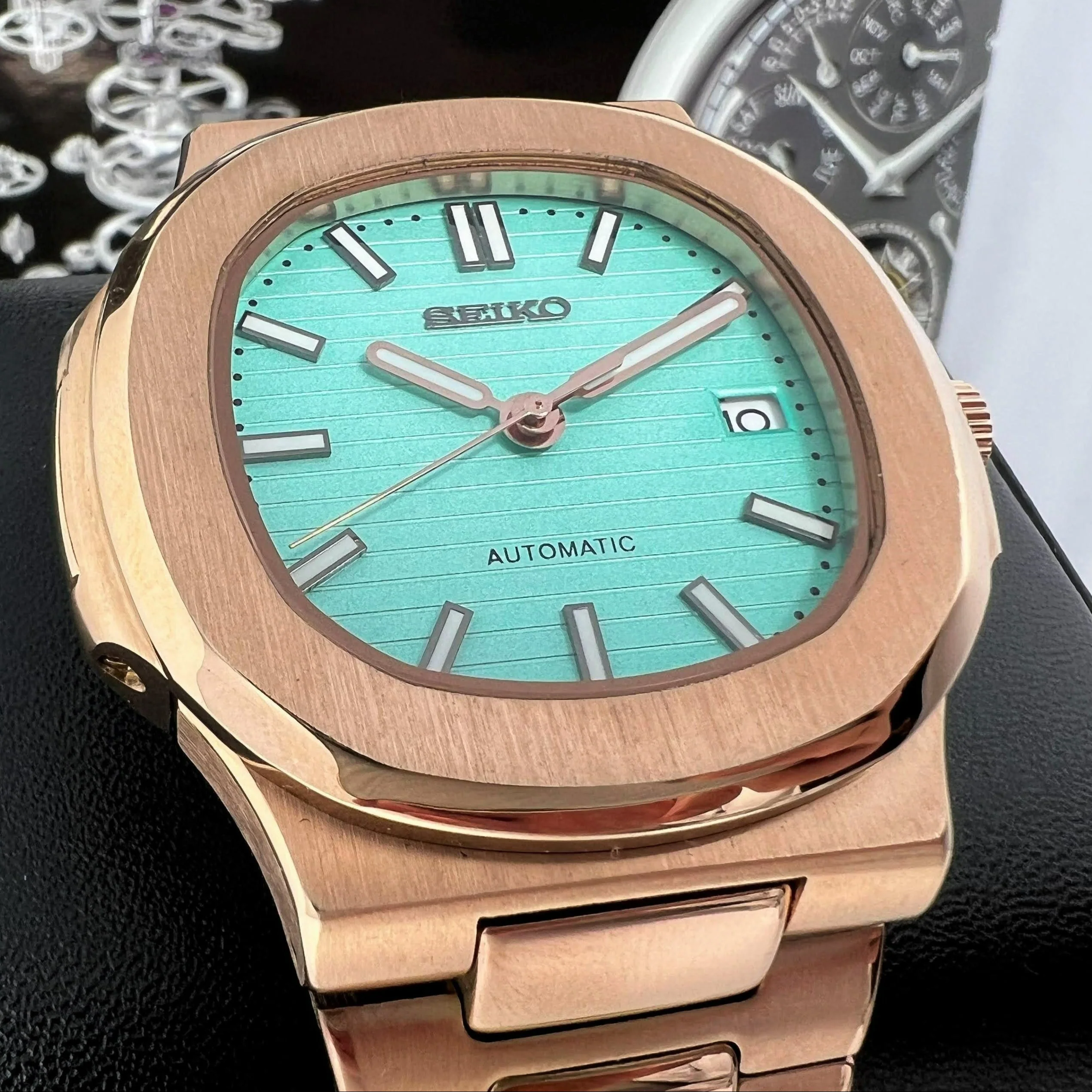 Seikonaut Aqua Blue Rose Gold - Image 3