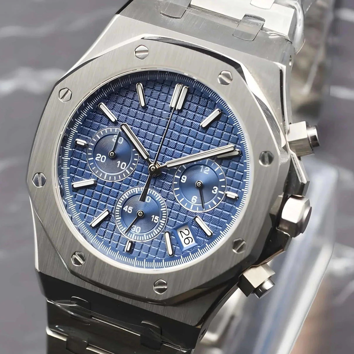 Seikoak Blue Chronograph