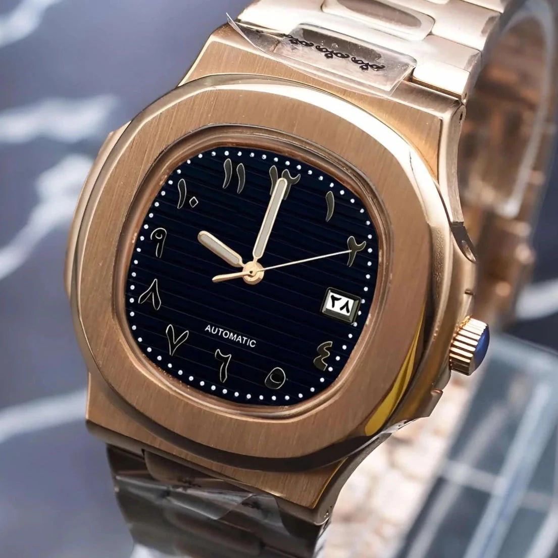 Seikonaut Black Rose Gold Arabic