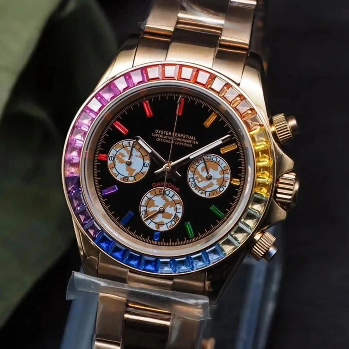 Seiktona Baguette Rose Gold Chronograph