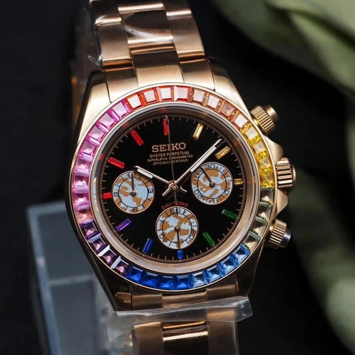 Seiktona Baguette Rose Gold Chronograph - Image 3