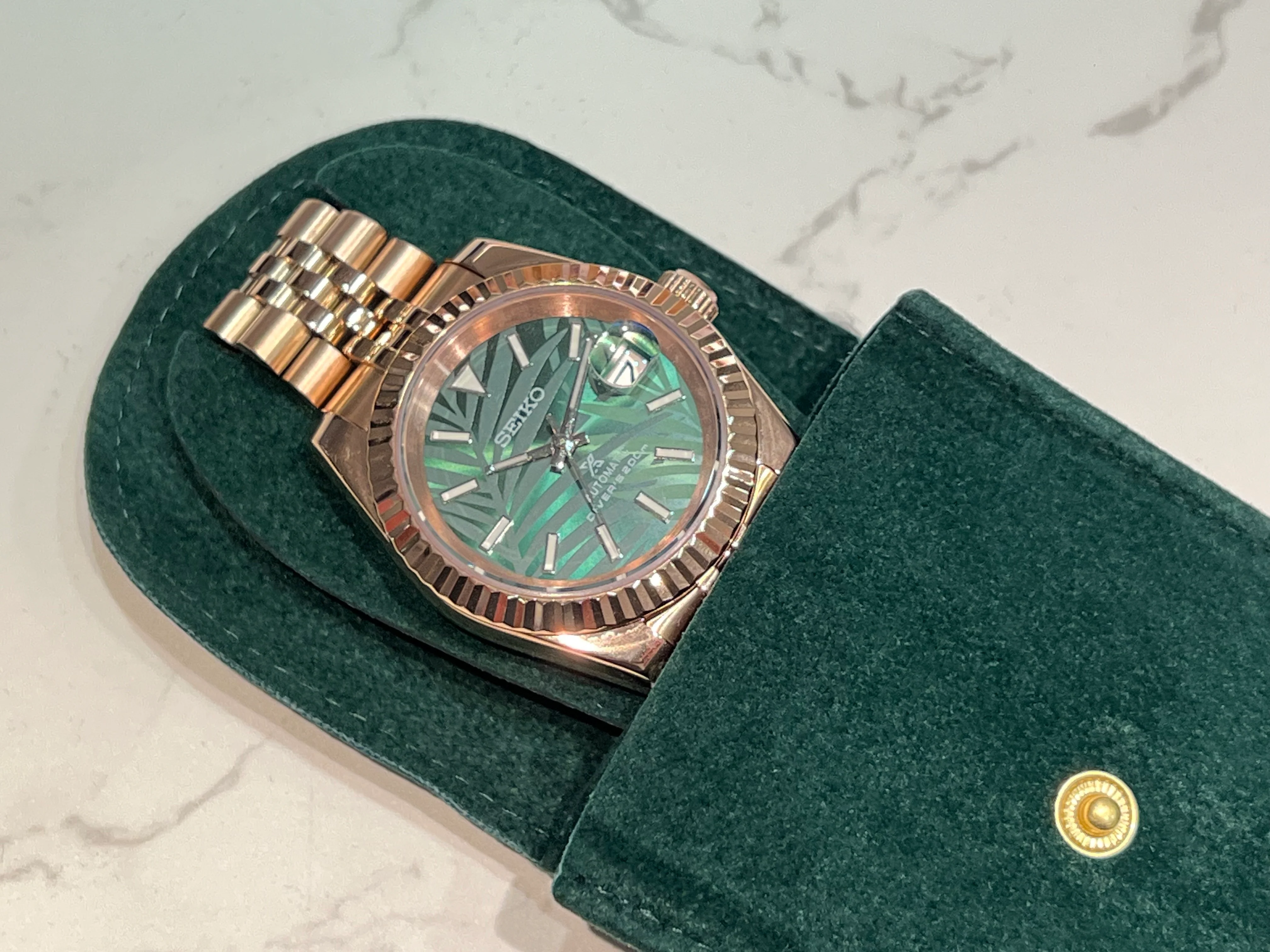 Velvet Watch Pouch | Green or Black - Image 3