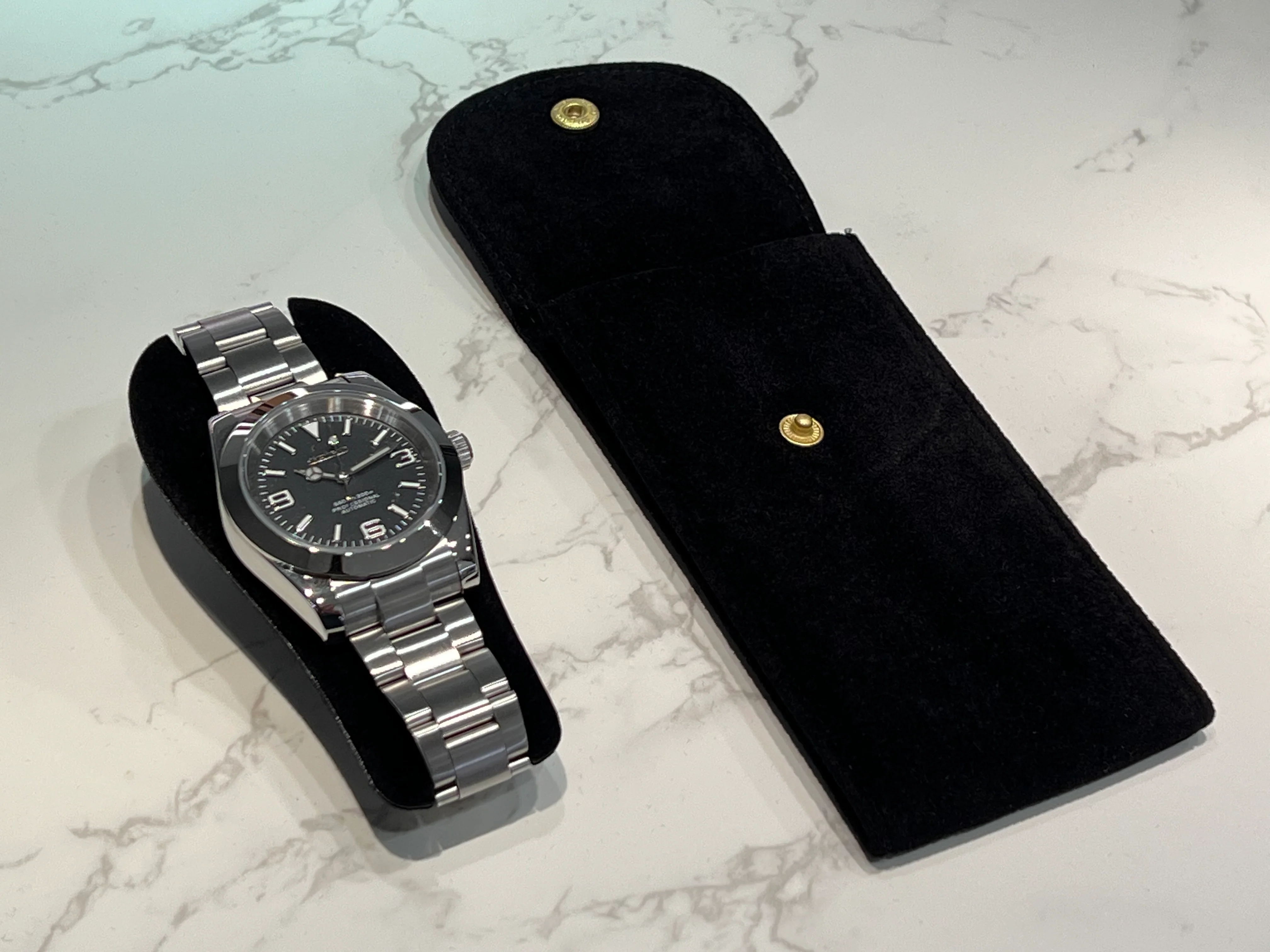 Velvet Watch Pouch | Green or Black - Image 4